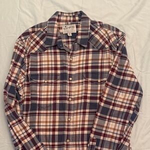 Lucky Brand Men's Plaid Button-Down Shirt - Red, Blue, Cream